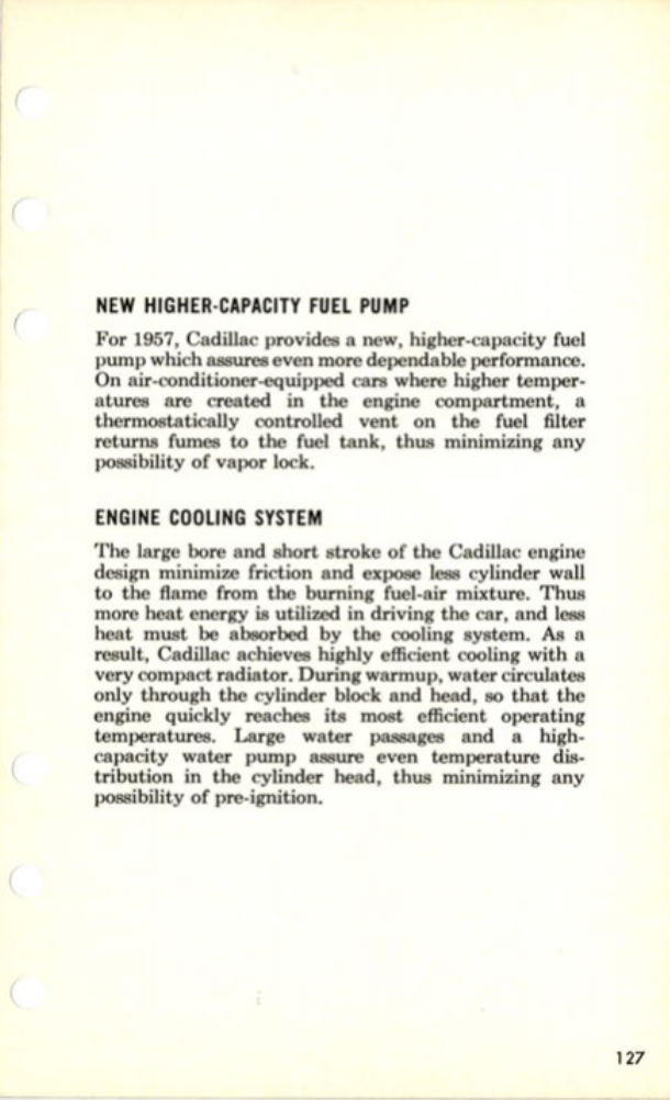 1957 Cadillac Salesmans Data Book Page 75